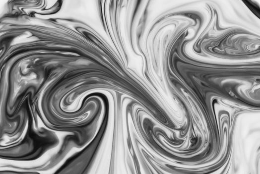 Abstract fluid pattern. Black and white background. Decorative texture illustration