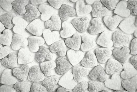 Valentines day background with heart. Black and white