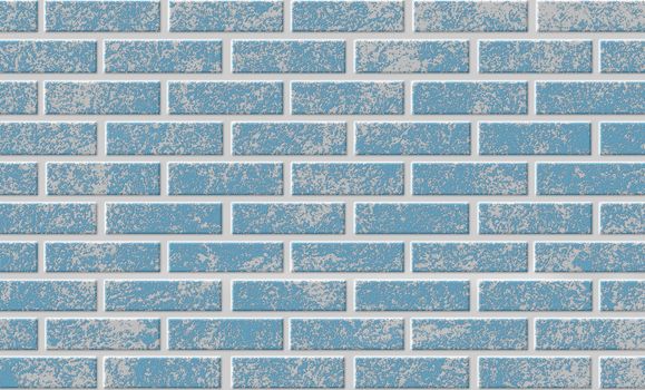 Brick wall illustration. Blue textured background. Pattern of decorative wall surface