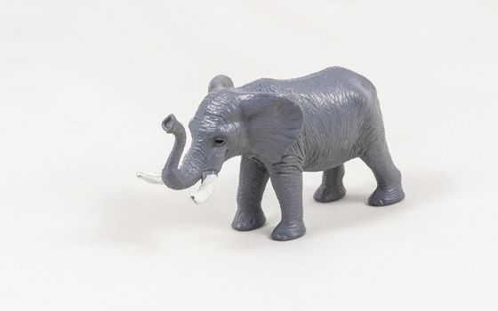 Toy elephant model, isolated on white background