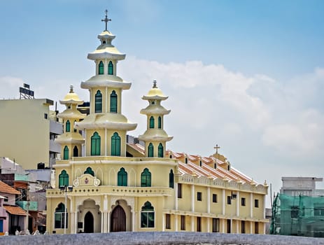 Saint Xavier Church with blue sky background in Kanyakumari, India