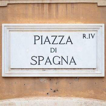 Detail of Piazza di Spagna (Spain Square ) in Rome, Italy