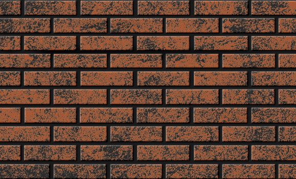 Brick wall illustration. Red textured background. Pattern of decorative wall surface