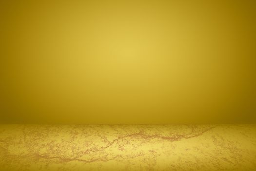 Gold gradient room background. Gradient abstract studio wall backdrop