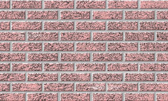 Brick wall illustration. Pink textured background. Pattern of decorative wall surface