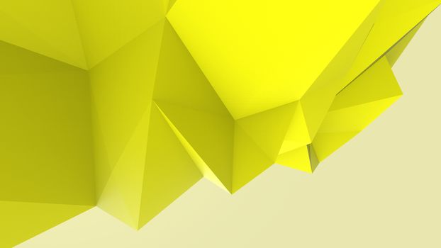 Yellow abstract modern crystal background. Polygon, Line, Triangle pattern shape for wallpaper. Illustration low poly, polygonal design. futuristic, web, network concept