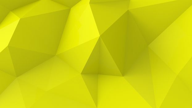 Yellow abstract modern crystal background. Polygon, Line, Triangle pattern shape for wallpaper. Illustration low poly, polygonal design. futuristic, web, network concept