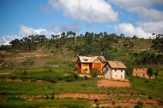 Homes of locals on the island of Madagascar
