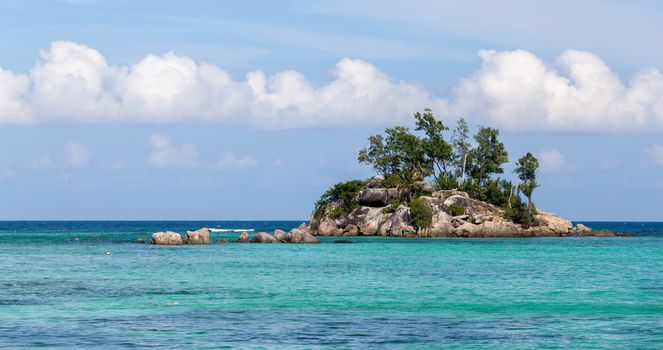 A small island in the ocean, Seychelles