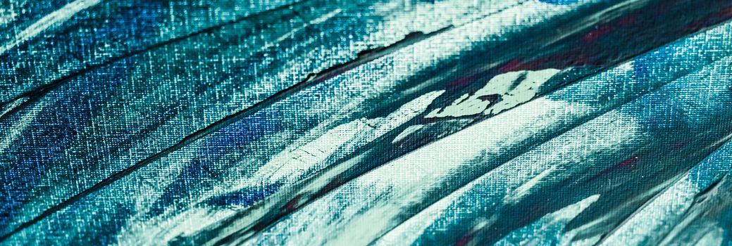 Turquoise abstract background, painting and arts