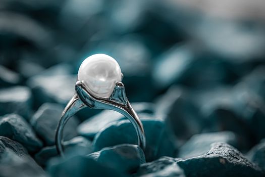 Pearl ring closeup, jewelry and accessory brands