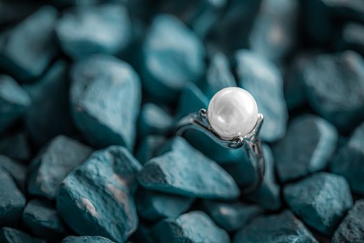 Pearl ring closeup, jewelry and accessory brands