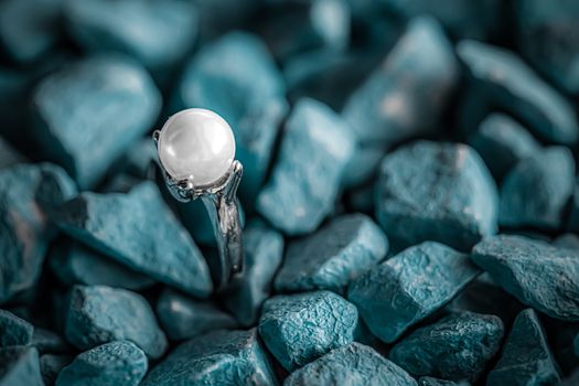 Pearl ring closeup, jewelry and accessory brands