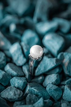 Pearl ring closeup, jewelry and accessory brands