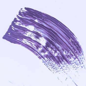 Purple brush stroke or makeup smudge closeup, beauty cosmetics and lipstick textures