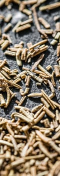 Rosemary closeup on luxury stone background as flat lay, dry food spices and recipe ingredients