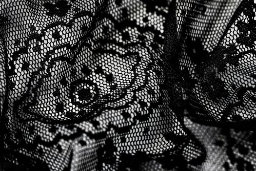 Black lace texture, fabric and textile backgrounds