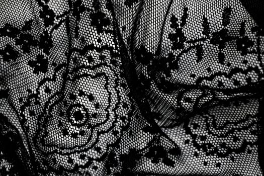 Black lace texture, fabric and textile backgrounds