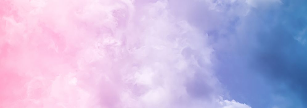 Fantasy blue sky and clouds, spiritual and nature backgrounds