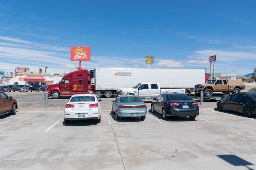 Las Vegas, Nevada/United states Of America-April 8, 2018: Mid-way car park on the 15th street between Los Angeles and Las Vegas.