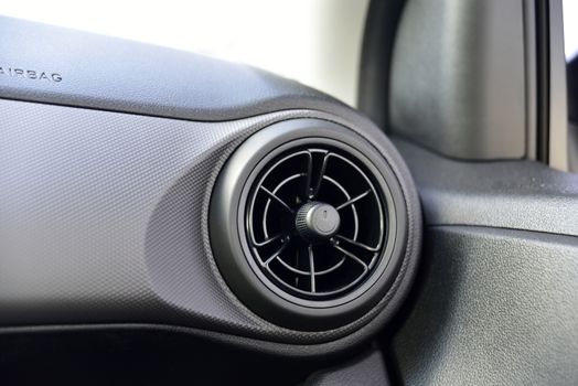 Car air condition system fan close up