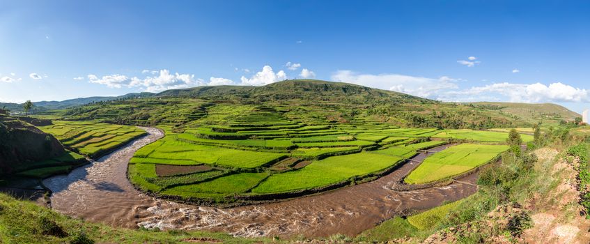 The Panoramic shots of landscape images on the island of Madagascar