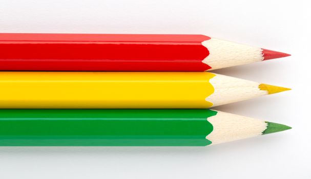 The State flags made of colorful wooden pencils Bolivia