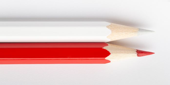 The State flags made of colorful wooden pencils Poland