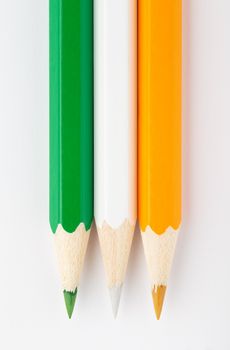 The State flags made of colorful wooden pencils Ireland