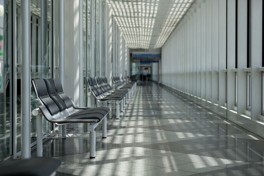 Airport, waiting room, traveler area