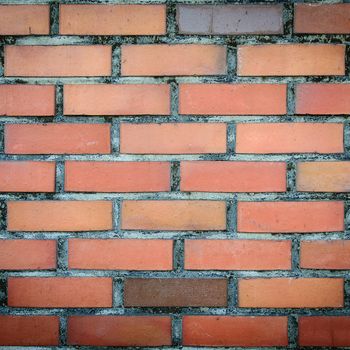 Old and vintage red bricks wall texture background.