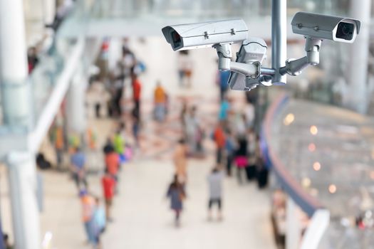 CCTV or surveillance camera recording inside the airport terminal to the various internal security.