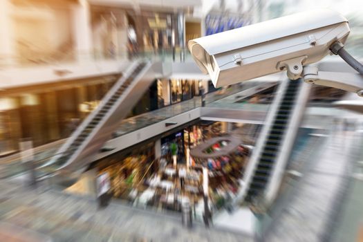 CCTV or surveillance camera  recording inside the shopping mall to the various internal security.