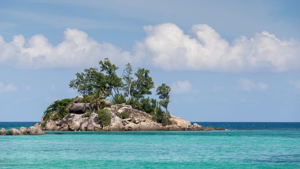 A small island in the ocean, Seychelles