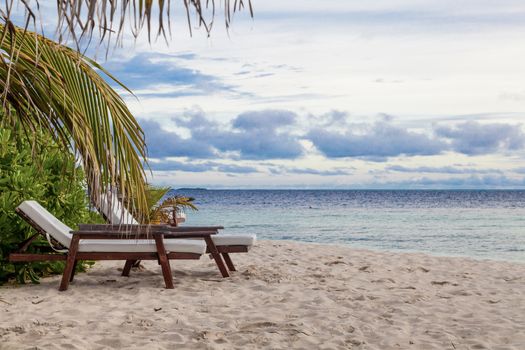 Maldives, tropical paradise, lying on the beach, sunset sunrise