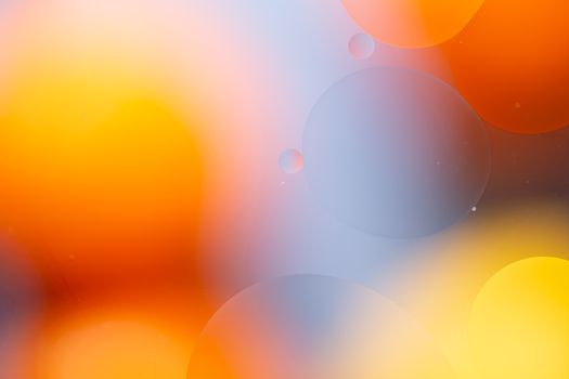 Close-up water and oil abstract in a rainbow lighting effect