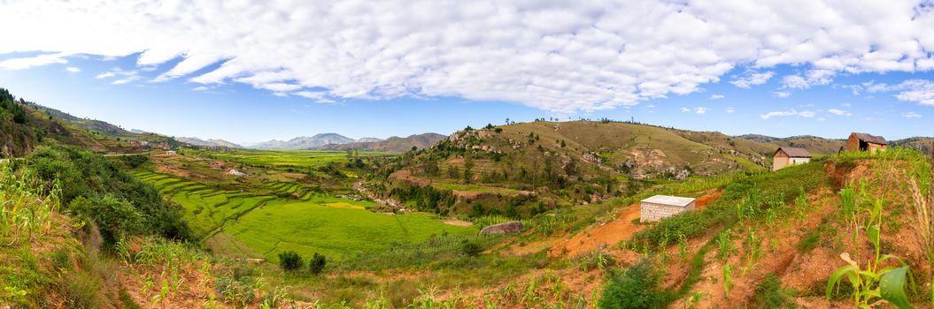 The Panoramic shots of landscape images on the island of Madagascar