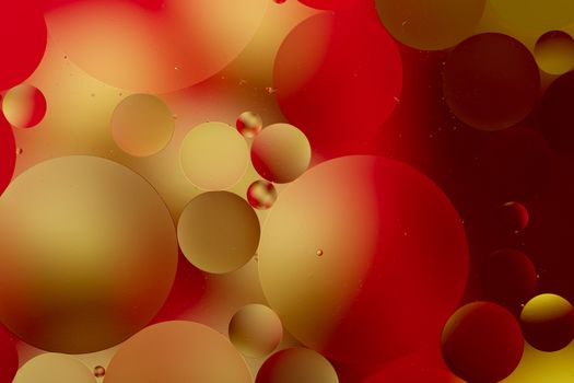 Close-up water and oil abstract in a rainbow lighting effect