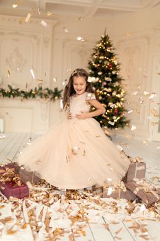 The little princess is enjoying the time of the Christmas holidays.