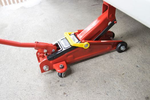 Car floor jack for car for repair check Maintenance of cars 