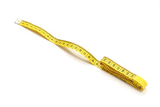 measuring tape on white background