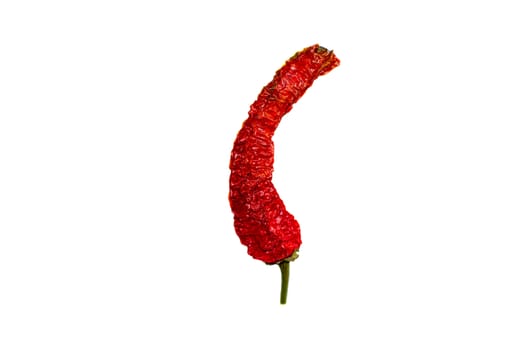 Red hot pepper on a white background.