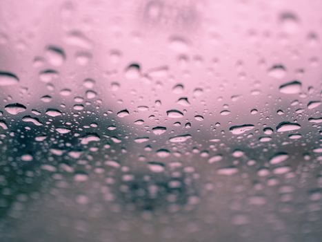 Rain drops on the glass during the heavy rains in the rainy season.