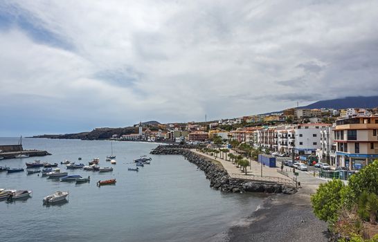 City Candelaria on the shore of the island of Tenerife in the Atlantic Ocean (Canary Islands, Spain)
