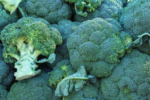 Broccoli for sale at a market stall