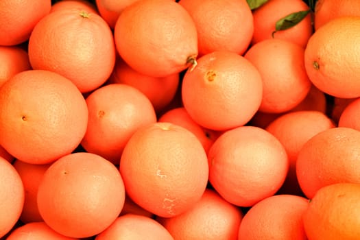 Orange for sale at a farmer market stall in Elche, Alicante, Spain