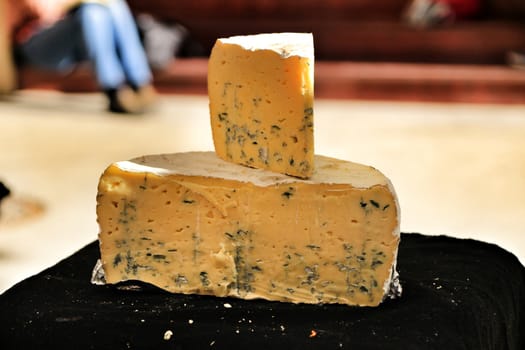 Fresh cheese for sale at the local ecological market in the main square of the Raval neighborhood in Elche