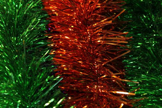 Colorful Christmas tree garlands background
