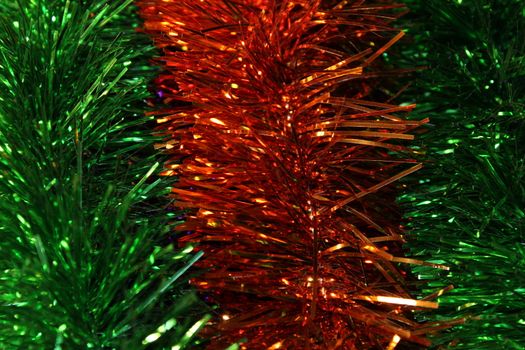 Colorful Christmas tree garlands background