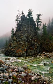 The mountains of the sayans. The nature of the mountains is sayan. Vegetation in the mountains